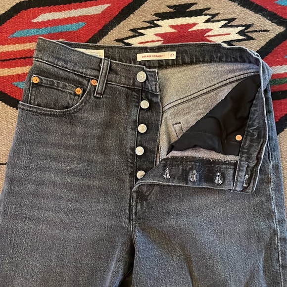 Levi's Women's High Rise Jeans - Dark Gray - Picture 8 of 13